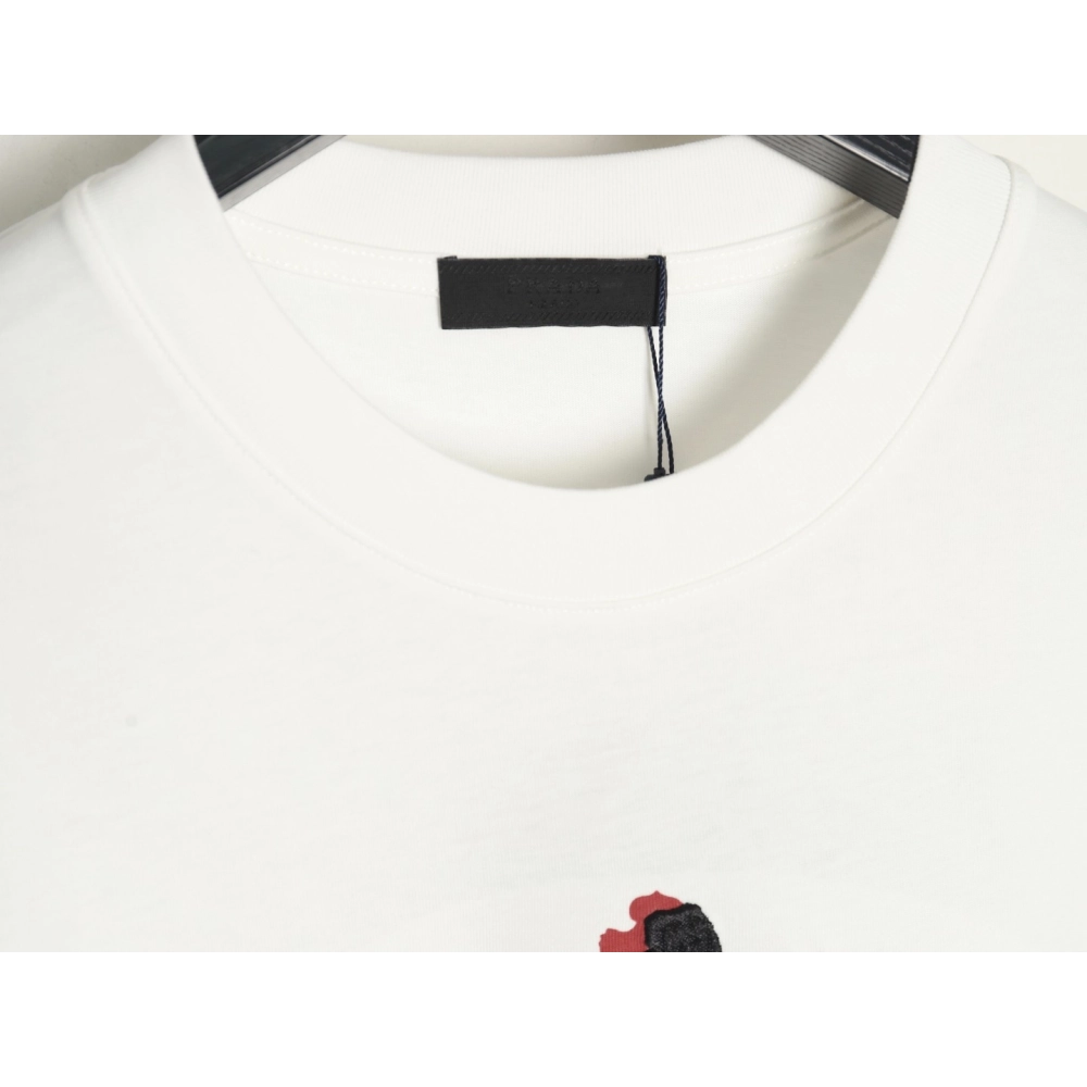 Prada hand-painted badge 3D embroidery short sleeves,Prada