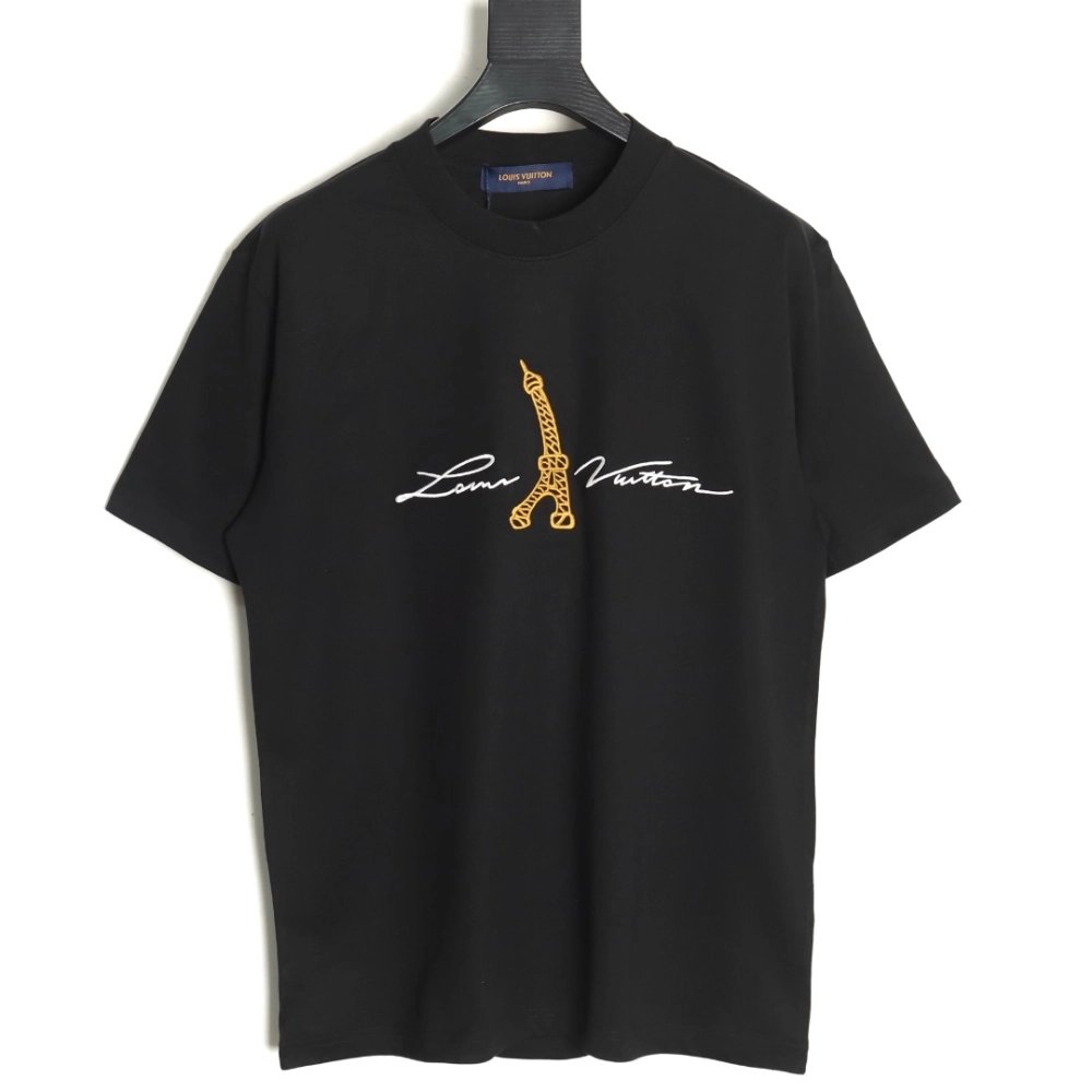 Louis Vuitton Tower Signature Embroidery Short Sleeve TSK1,Louis Vuitton
