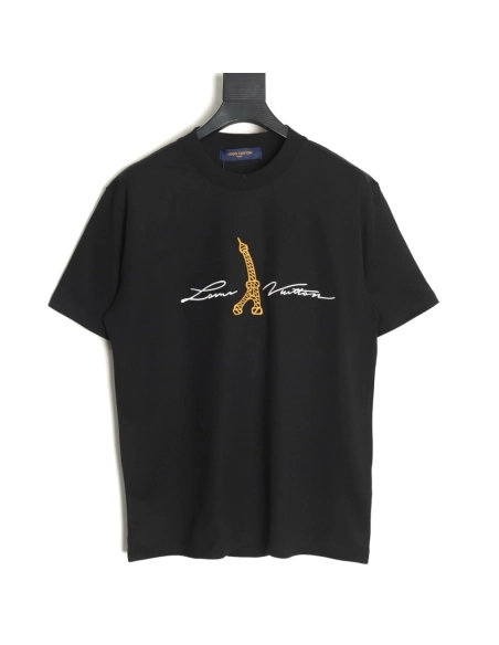 Louis Vuitton Tower Signature Embroidery Short Sleeve TSK1,Louis Vuitton