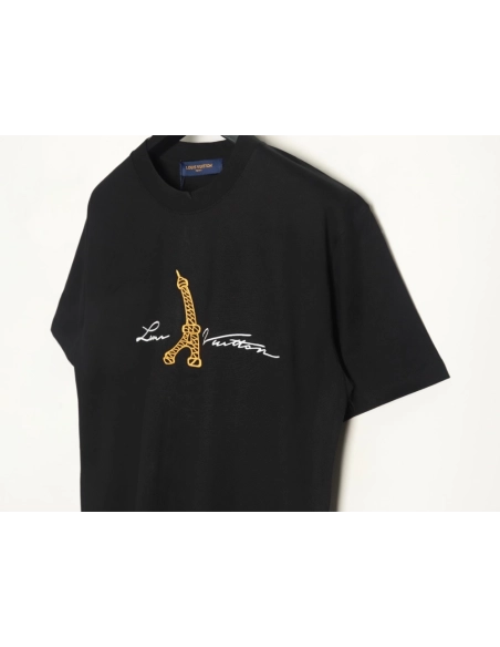 Louis Vuitton Tower Signature Embroidery Short Sleeve TSK1,Louis Vuitton