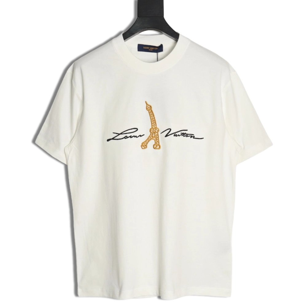 Louis Vuitton Tower Signature Embroidery Short Sleeve,Louis Vuitton