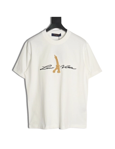 Louis Vuitton Tower Signature Embroidery Short Sleeve,Louis Vuitton