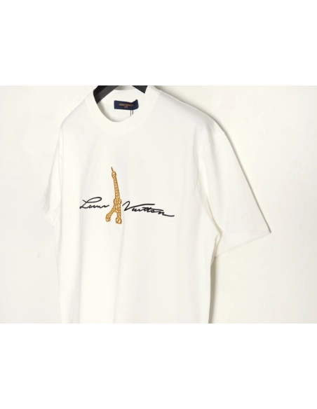 Louis Vuitton Tower Signature Embroidery Short Sleeve,Louis Vuitton