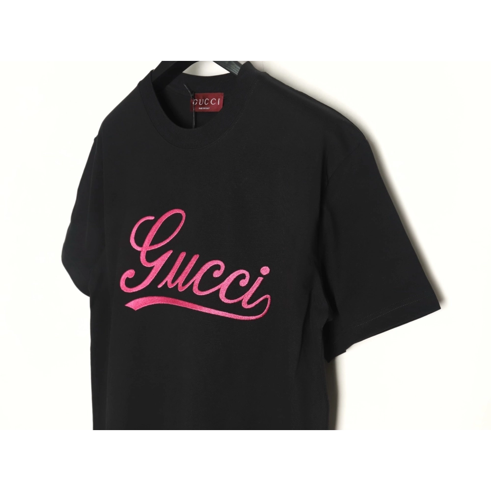 Gucci cursive logo embroidered short sleeves TSK1,Gucci