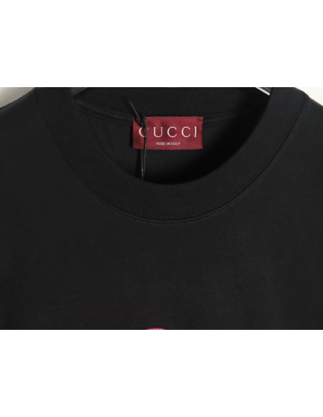 Gucci cursive logo embroidered short sleeves TSK1,Gucci