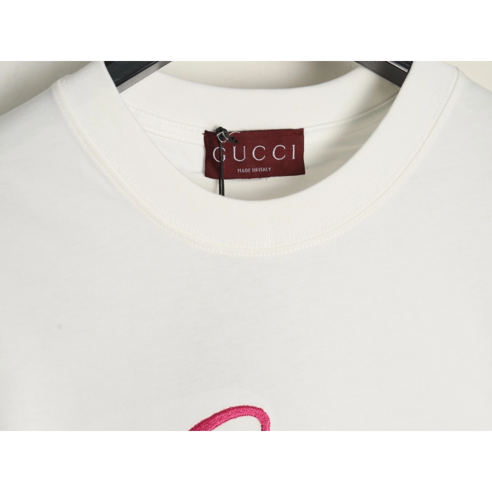 Gucci cursive logo embroidered short sleeves,Gucci
