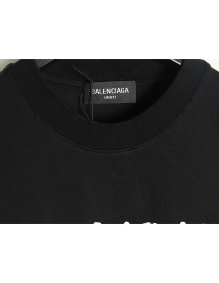 Balenciaga Hand-painted graffiti print washed short-sleeves TSK1,Balenciaga