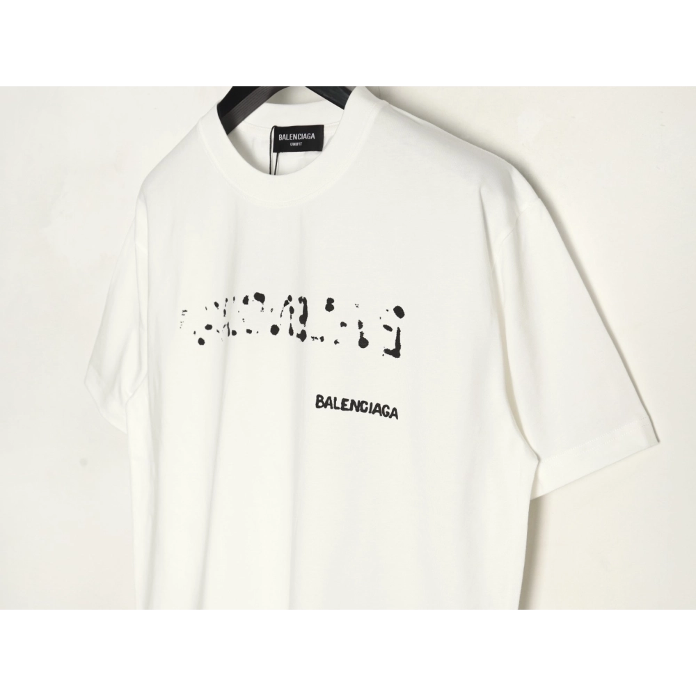 Balenciaga Hand-painted graffiti print washed short-sleeves,Balenciaga
