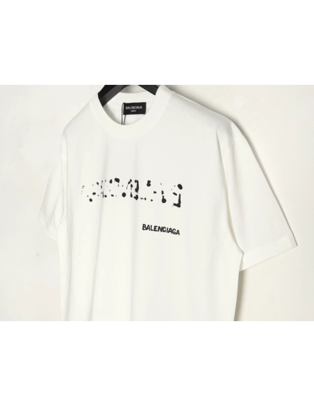 Balenciaga Hand-painted graffiti print washed short-sleeves,Balenciaga