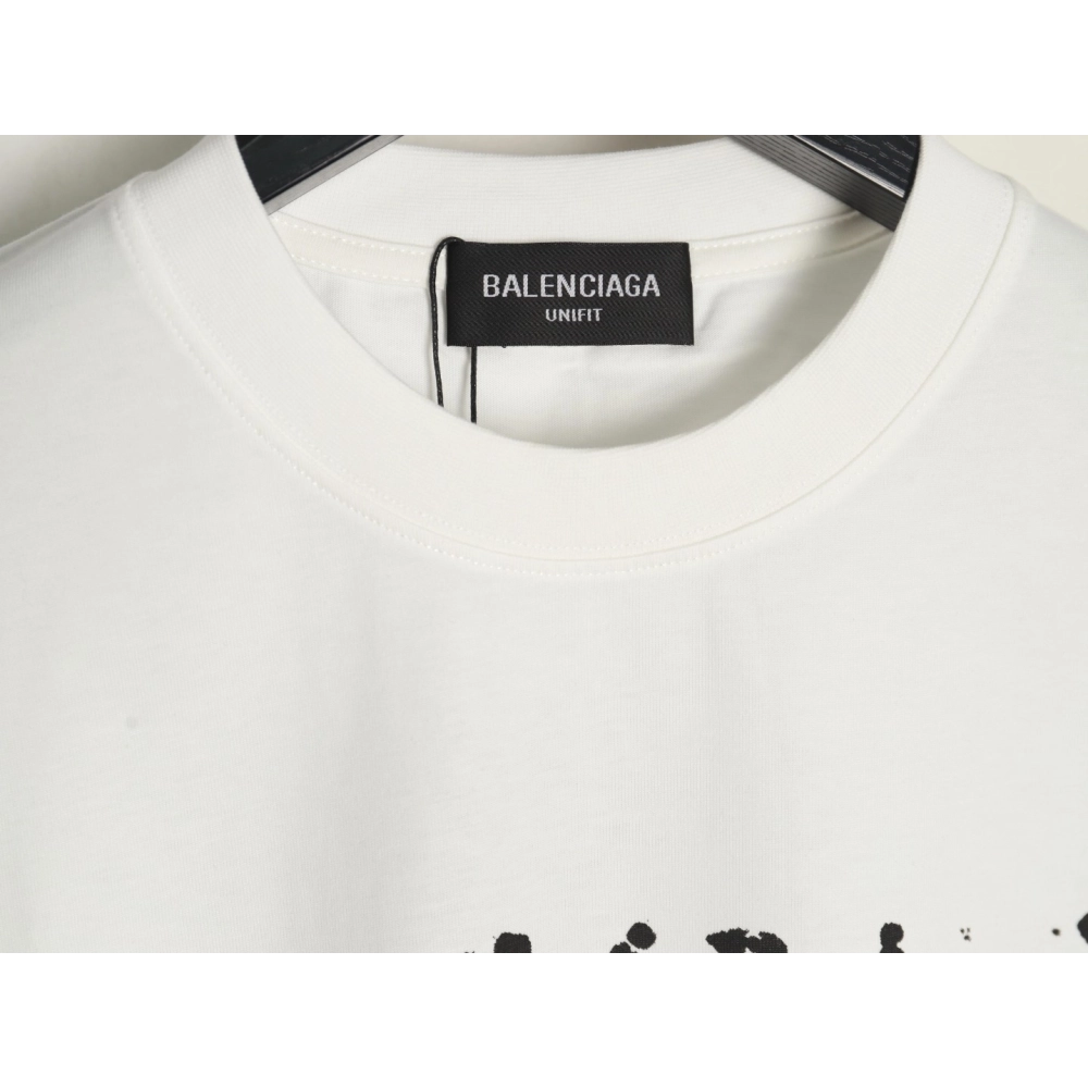 Balenciaga Hand-painted graffiti print washed short-sleeves,Balenciaga