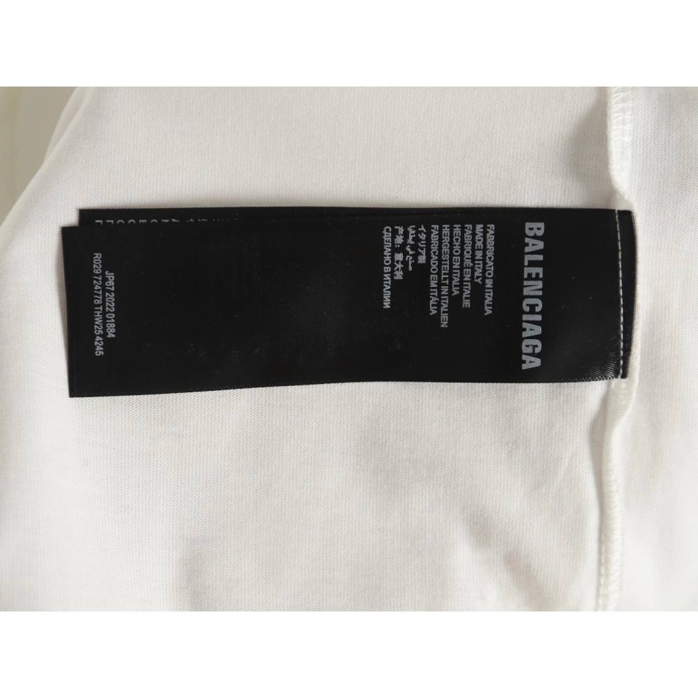 Balenciaga Hand-painted graffiti print washed short-sleeves,Balenciaga