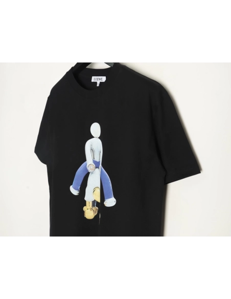 Loewe Wooden Man Printed Embroidered Short Sleeve,Loewe