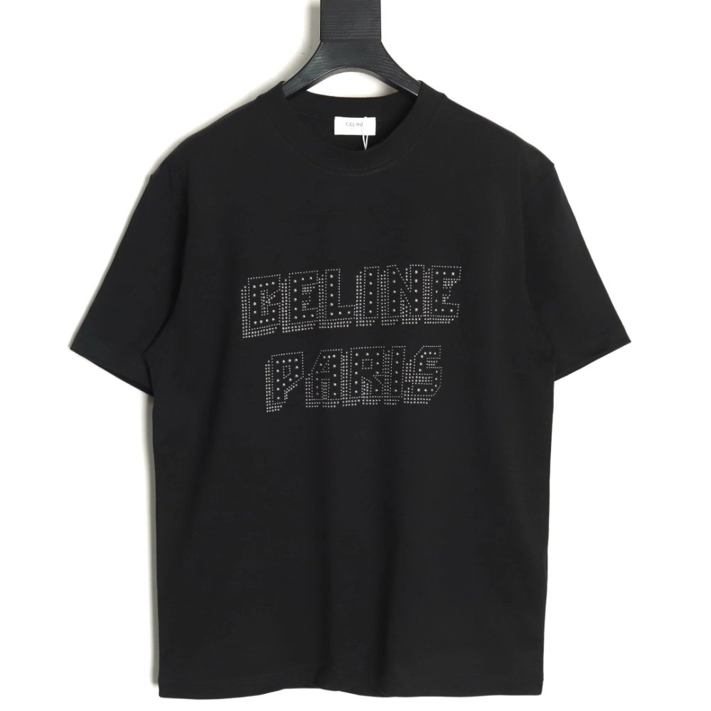Celine rivet letter heavy industry short sleeves,Celine