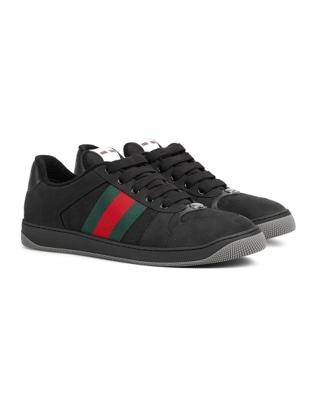 Gucci GG Screener GG Canvas - Black Green Red,GUCCI SHOES