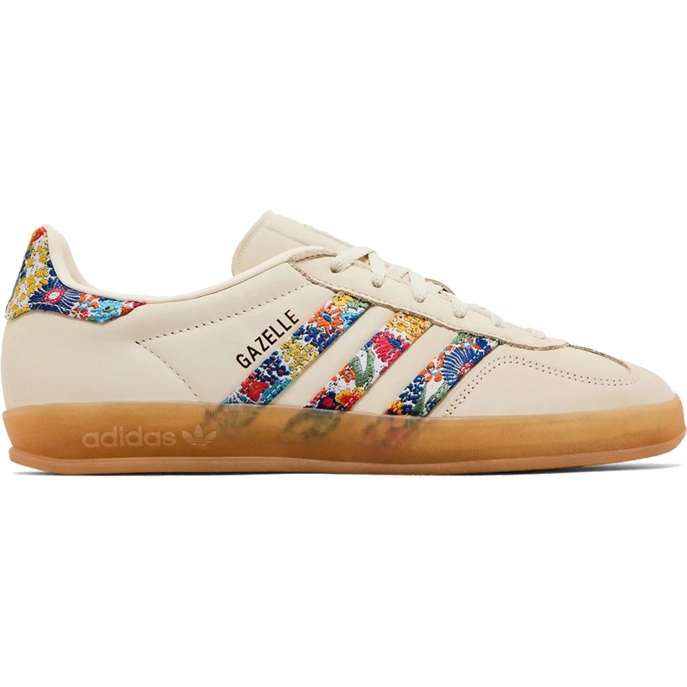 Liberty London &amp; Gazelle Indoor Floral Embroidery - Off White,ADIDAS GAZELLE