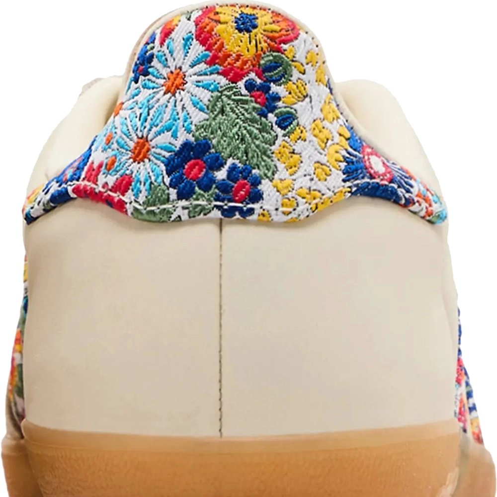 Liberty London &amp; Gazelle Indoor Floral Embroidery - Off White,ADIDAS GAZELLE