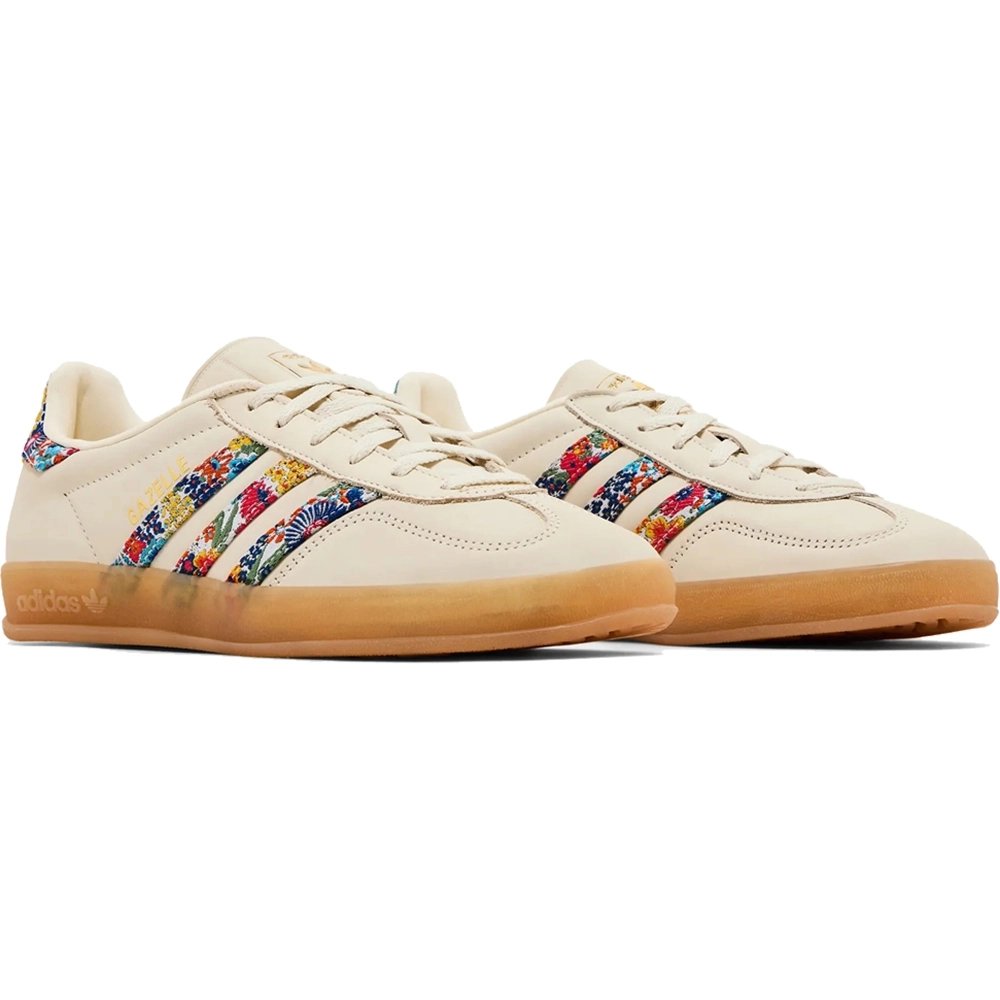 Liberty London &amp; Gazelle Indoor Floral Embroidery - Off White,ADIDAS GAZELLE