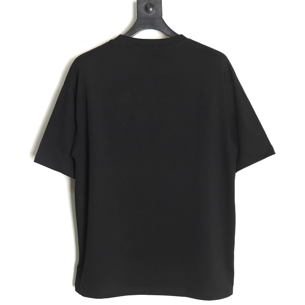 Prada Overlapping Embroidered Triangle Logo Short Sleeve TSK1,Prada