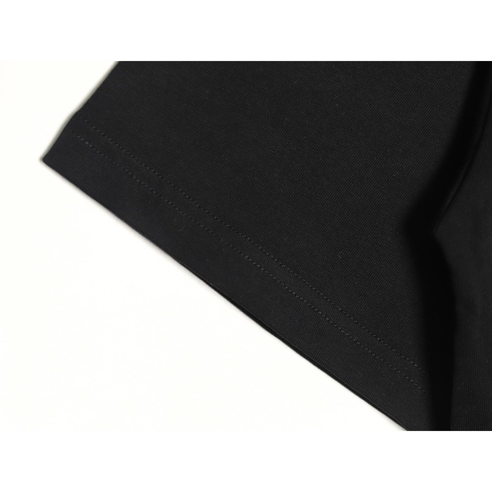 Prada Overlapping Embroidered Triangle Logo Short Sleeve TSK1,Prada