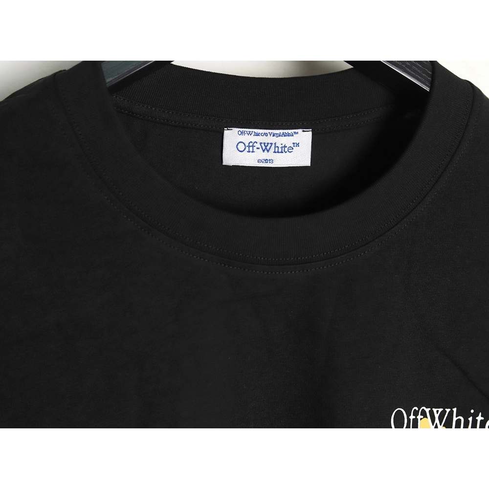 Off White Gold Painted Arrow Short Sleeves,Off White