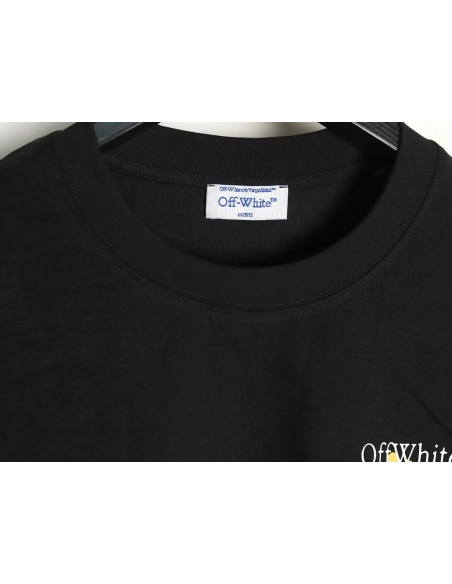 Off White Gold Painted Arrow Short Sleeves,Off White