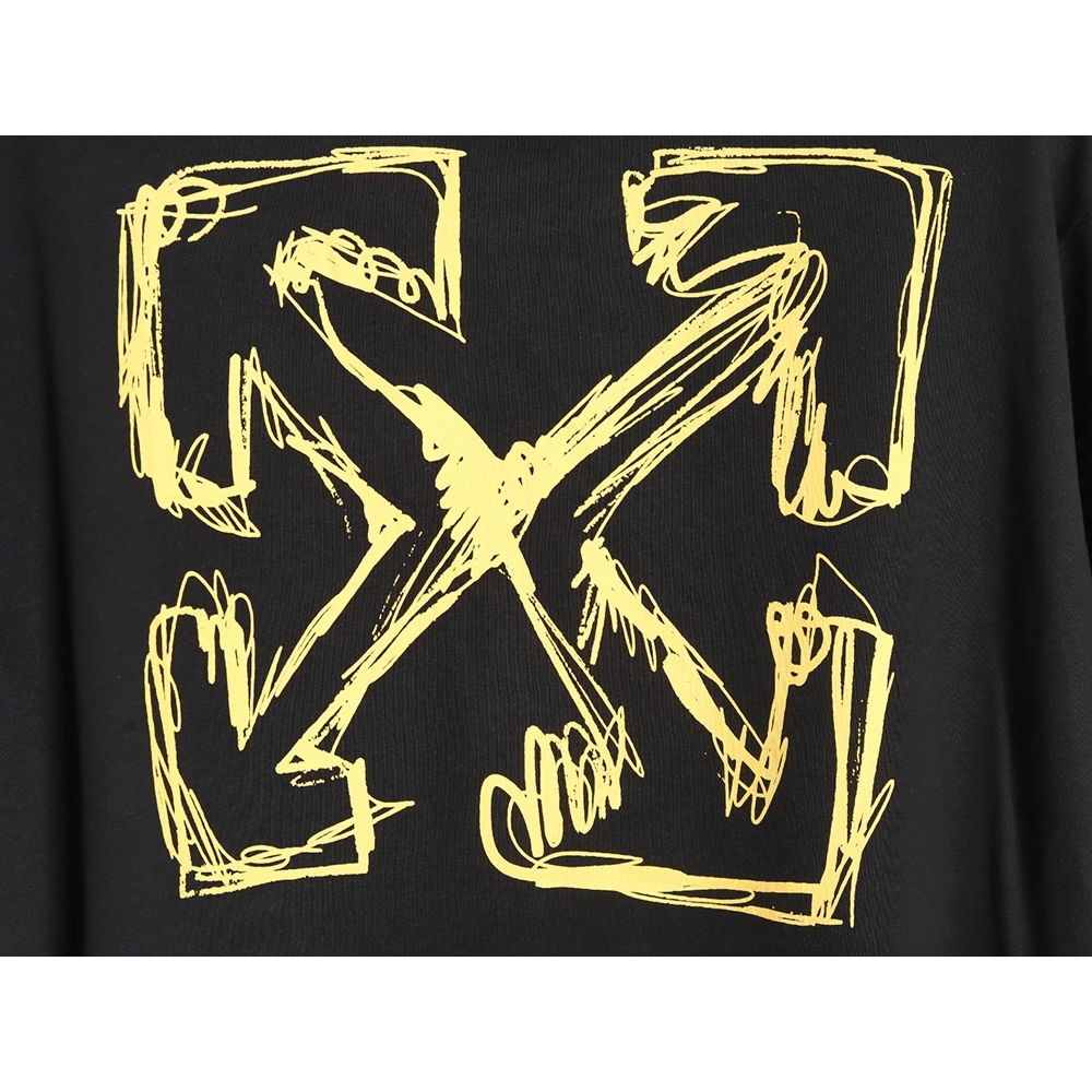 Off White Gold Painted Arrow Short Sleeves,Off White