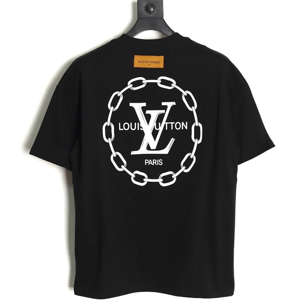 Louis Vuitton Back Chain Circle Print Short Sleeve T-Shirt,Louis Vuitton