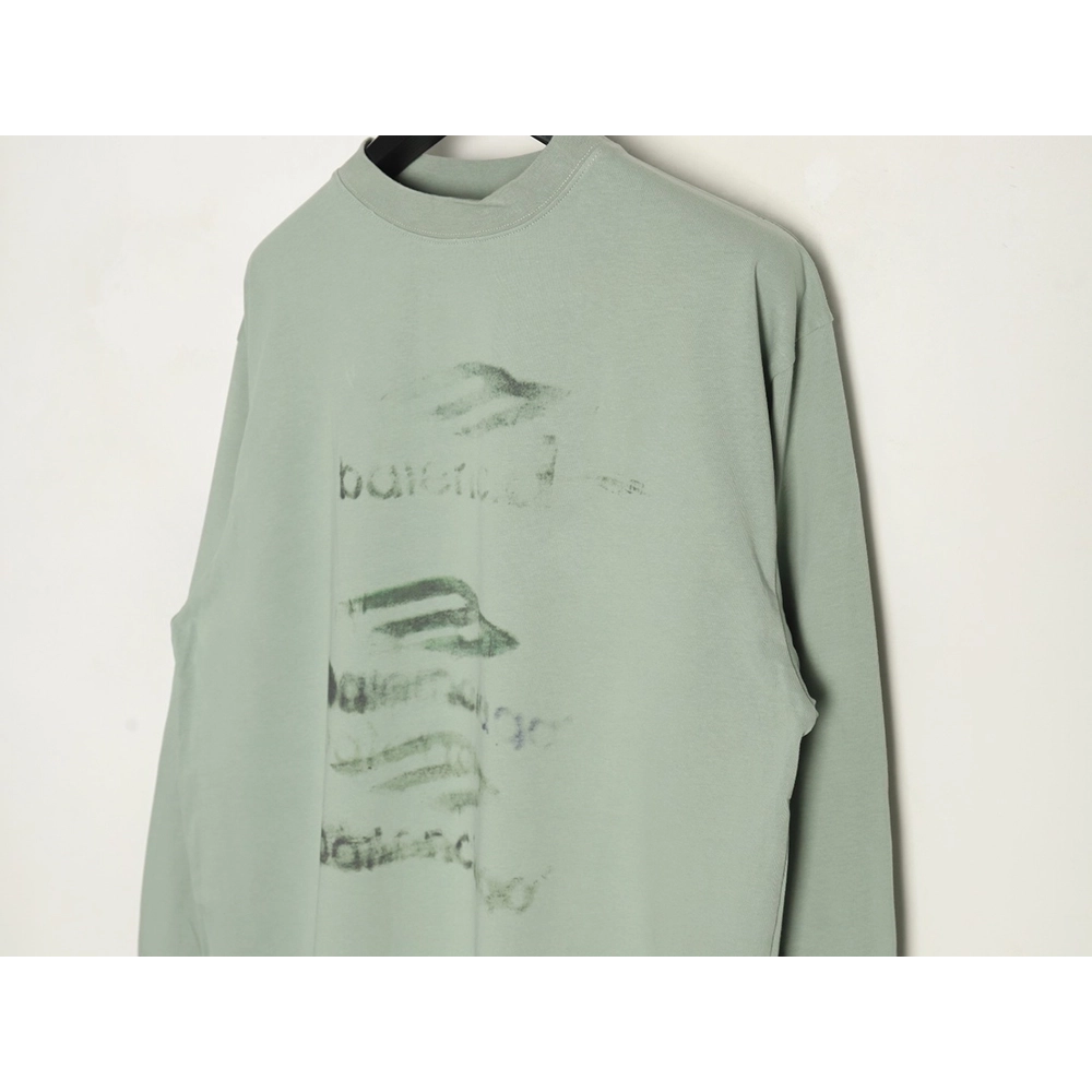 Balenciaga ripped long sleeves with blurred pattern,Balenciaga