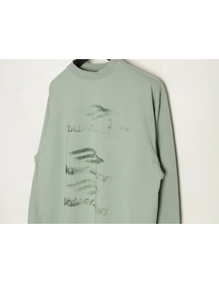 Balenciaga ripped long sleeves with blurred pattern,Balenciaga