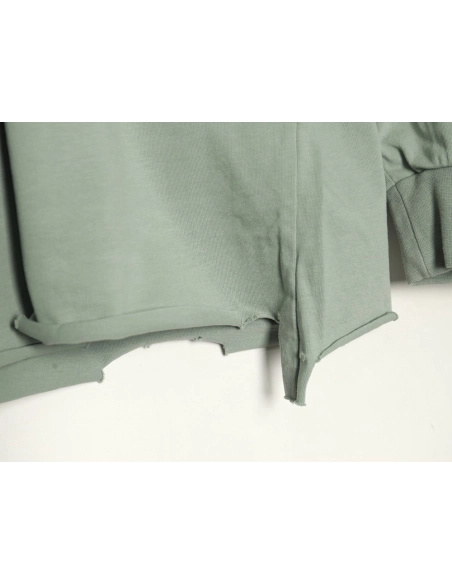 Balenciaga ripped long sleeves with blurred pattern,Balenciaga