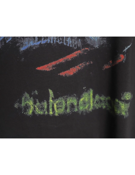 Balenciaga ripped long sleeves with blurred pattern TSK1,Balenciaga