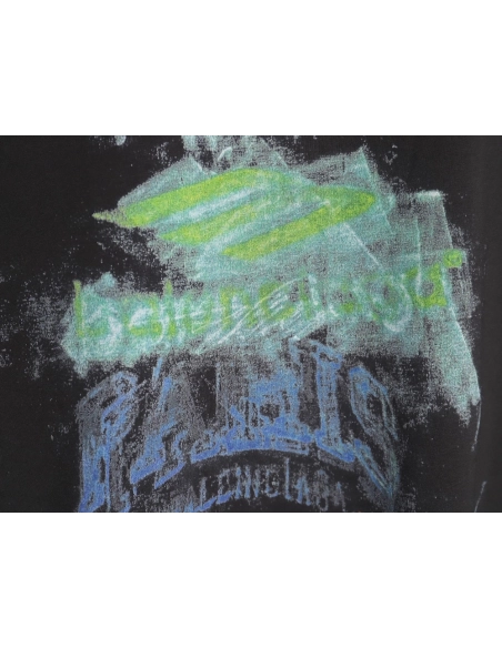Balenciaga ripped long sleeves with blurred pattern TSK1,Balenciaga
