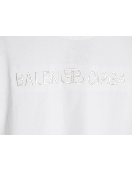 Balenciaga obscure lock letter embroidered short-sleeved T-shirt,Balenciaga