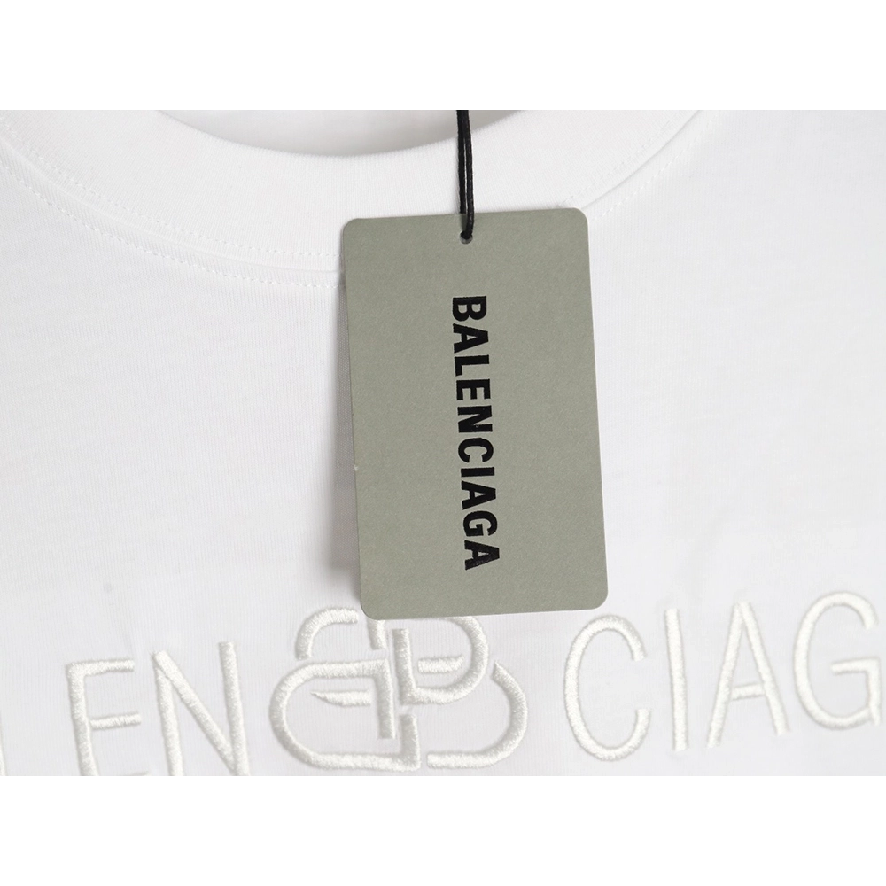 Balenciaga obscure lock letter embroidered short-sleeved T-shirt,Balenciaga