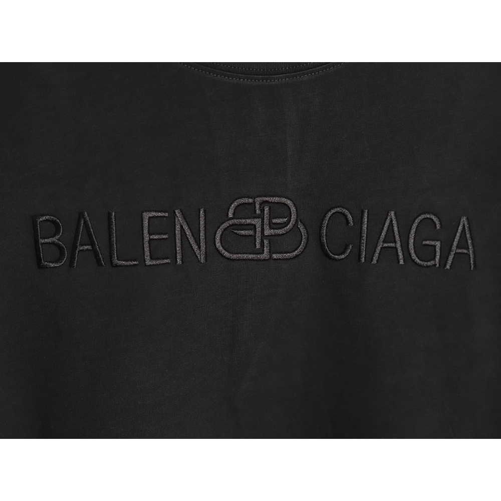 Balenciaga obscure lock letter embroidered short-sleeved T-shirt TSK1,Balenciaga