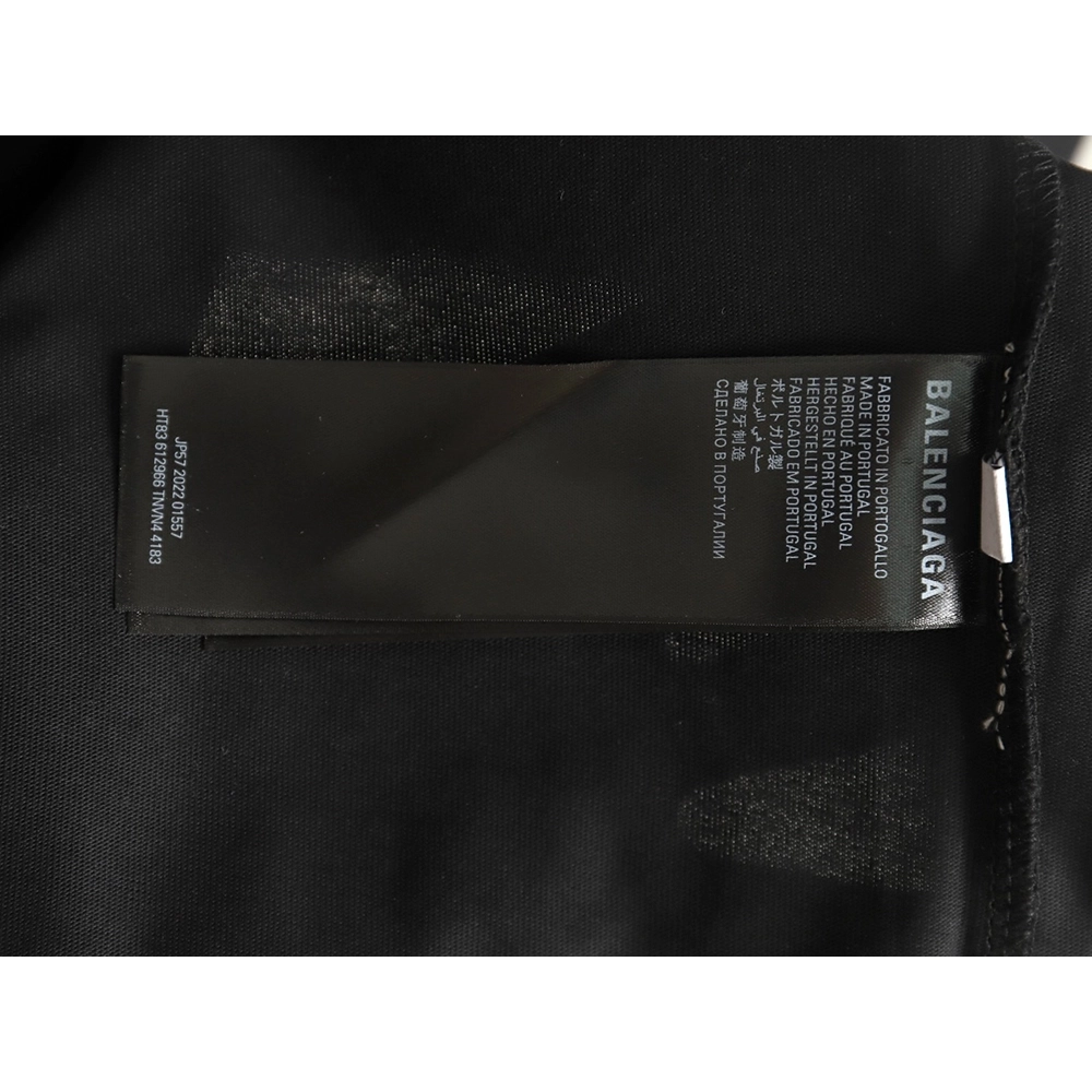 Balenciaga obscure lock letter embroidered short-sleeved T-shirt TSK1,Balenciaga