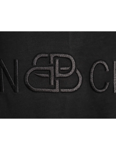 Balenciaga obscure lock letter embroidered short-sleeved T-shirt TSK1,Balenciaga