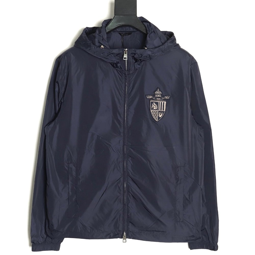 Fendi badge hooded jacket,Fendi