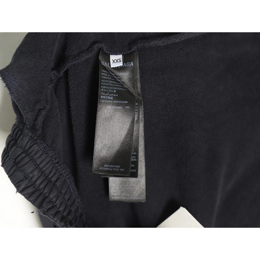 Balenciaga heavyweight batik washed embroidered wide-leg trousers,Balenciaga