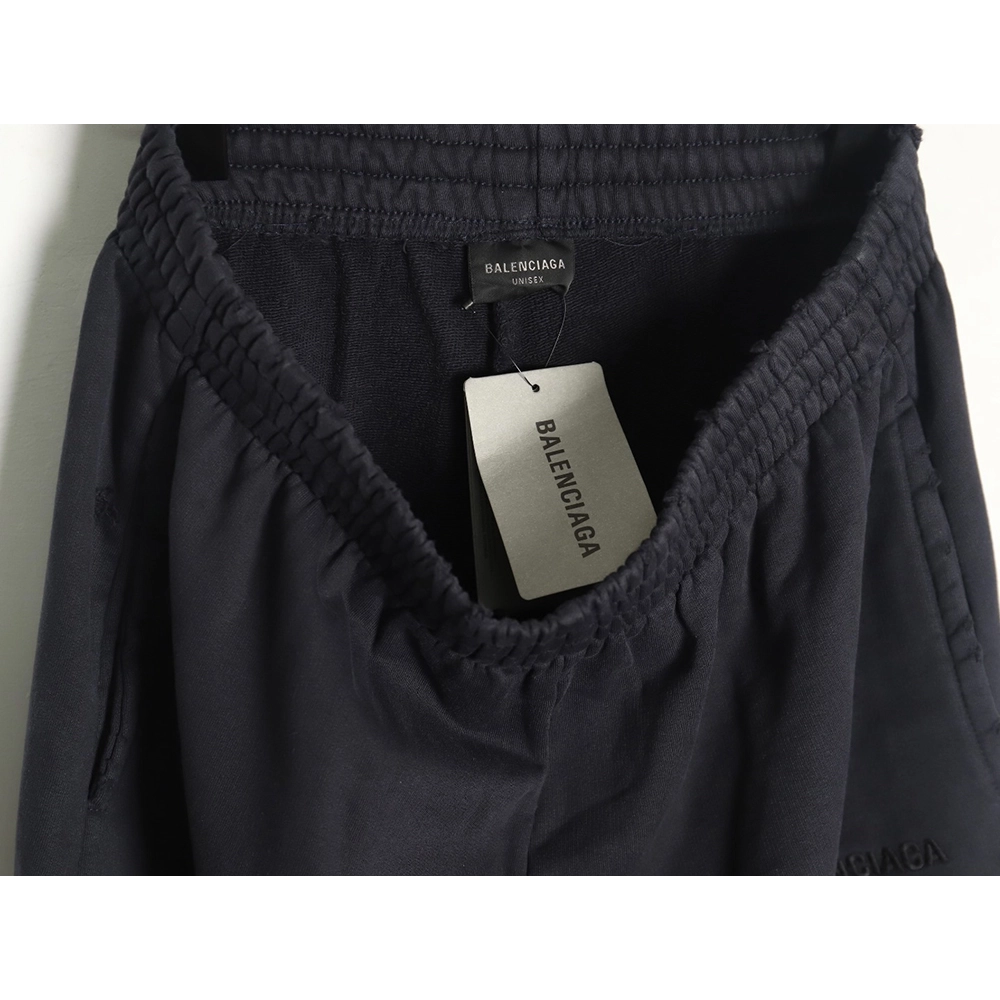 Balenciaga heavyweight batik washed embroidered wide-leg trousers,Balenciaga