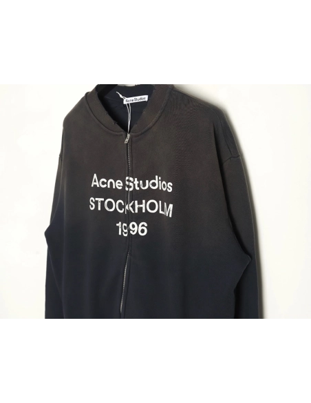 Acne Studios 1996 distressed washed baseball jacket,Acne Studios