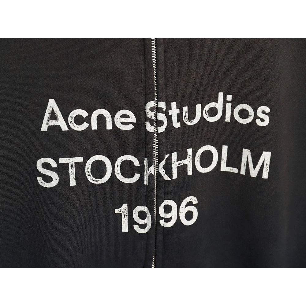 Acne Studios 1996 distressed washed baseball jacket,Acne Studios