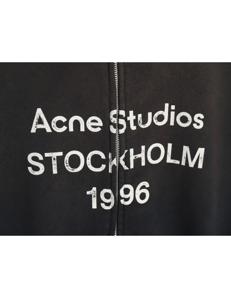 Acne Studios 1996 distressed washed baseball jacket,Acne Studios