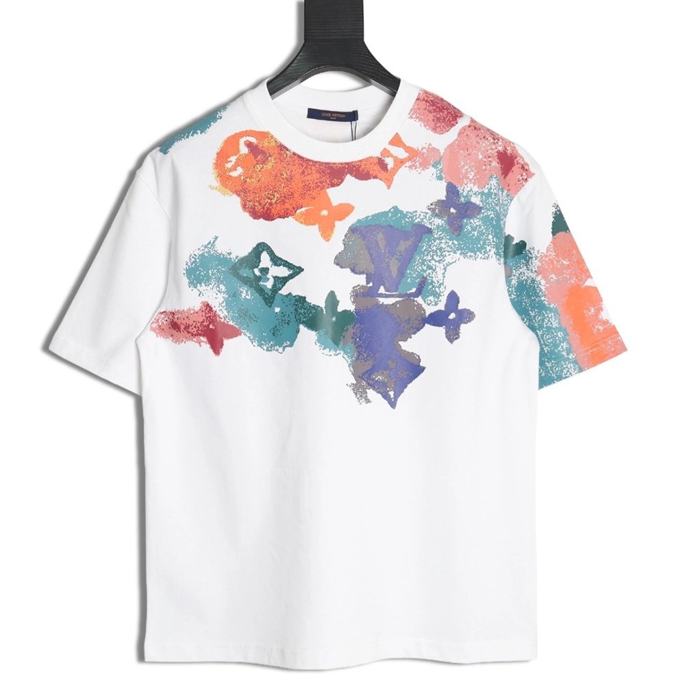 Louis Vuitton ink-dyed monogram print short-sleeves,Louis Vuitton
