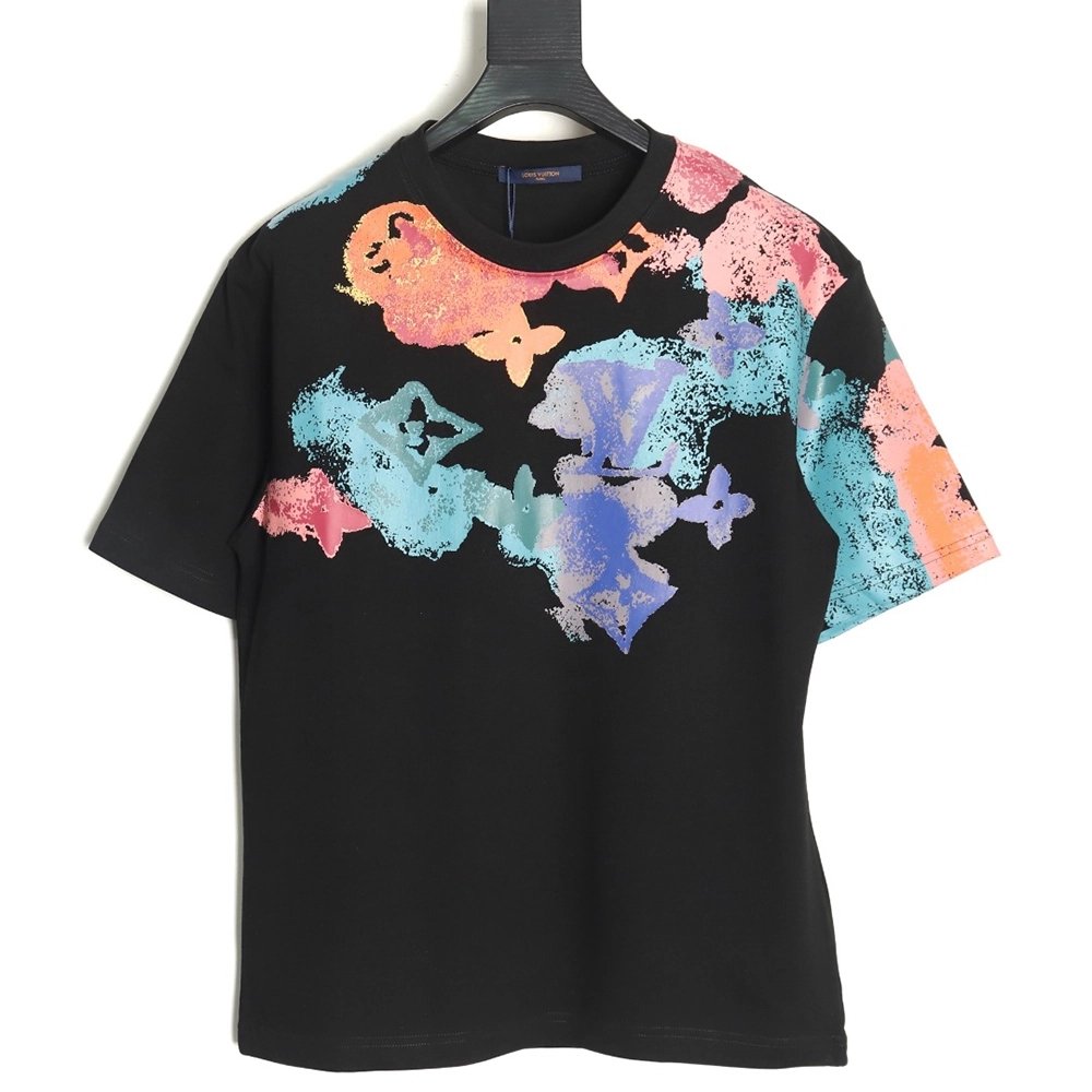 Louis Vuitton ink-dyed monogram print short-sleeves TSK1,Louis Vuitton