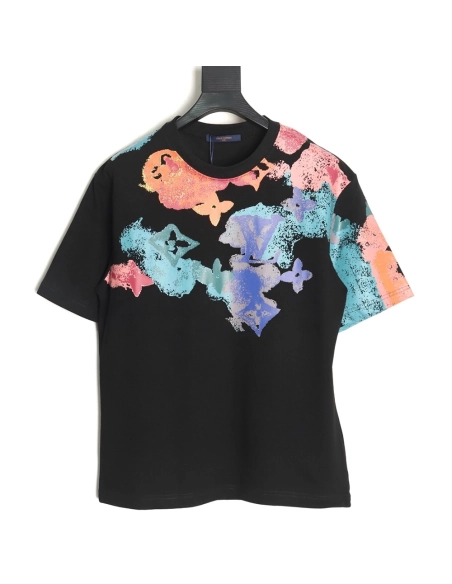 Louis Vuitton ink-dyed monogram print short-sleeves TSK1,Louis Vuitton