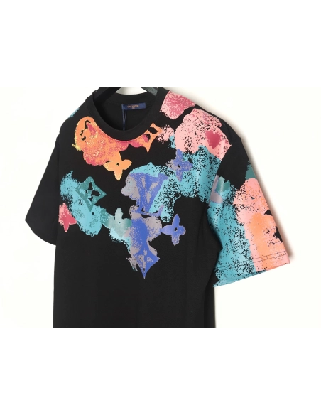 Louis Vuitton ink-dyed monogram print short-sleeves TSK1,Louis Vuitton