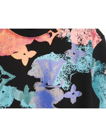 Louis Vuitton ink-dyed monogram print short-sleeves TSK1,Louis Vuitton