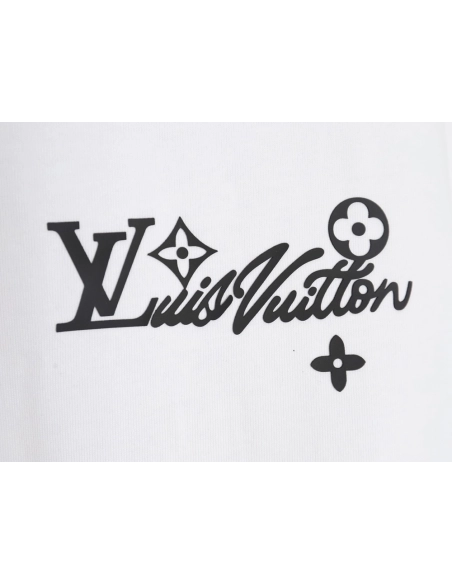 Louis Vuitton Laminating Lettering Hot Diamond Short Sleeves,Louis Vuitton