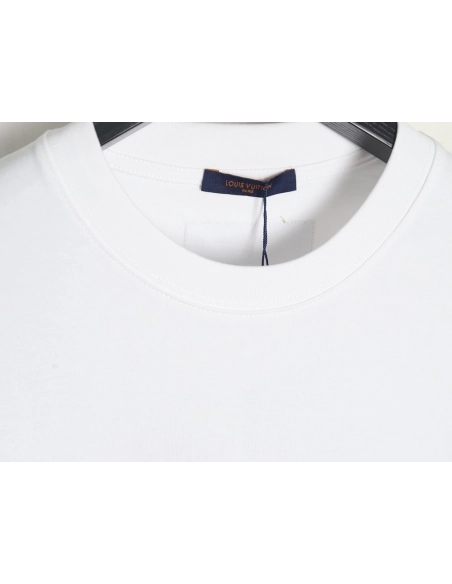 Louis Vuitton Laminating Lettering Hot Diamond Short Sleeves,Louis Vuitton